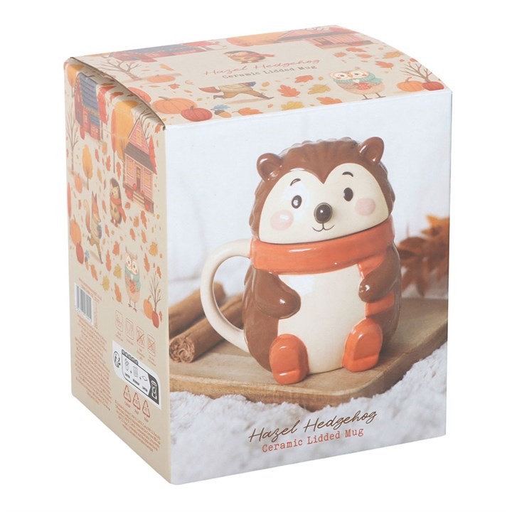 Hazel Hedgehog Lidded Ceramic Mug
