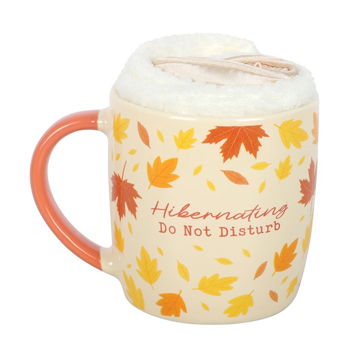 Autumn Hibernation Kit - Ceramic Mug, Fluffy Socks & Eye Mask