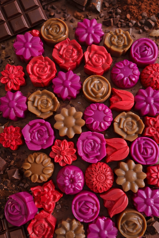 CLEARANCE Cherry Chocolate, Mini Flower Shape Wax Melts