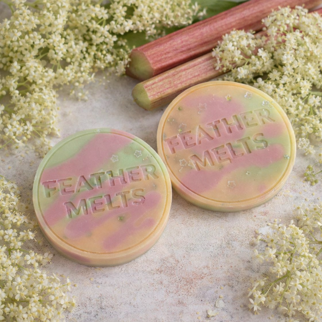 CLEARANCE Rhubarb & Elderflower Wax Melt Disks
