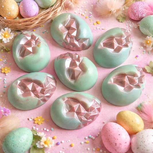 Cotton Candy Marshmallow, Geometric Egg Shaped Wax Melt