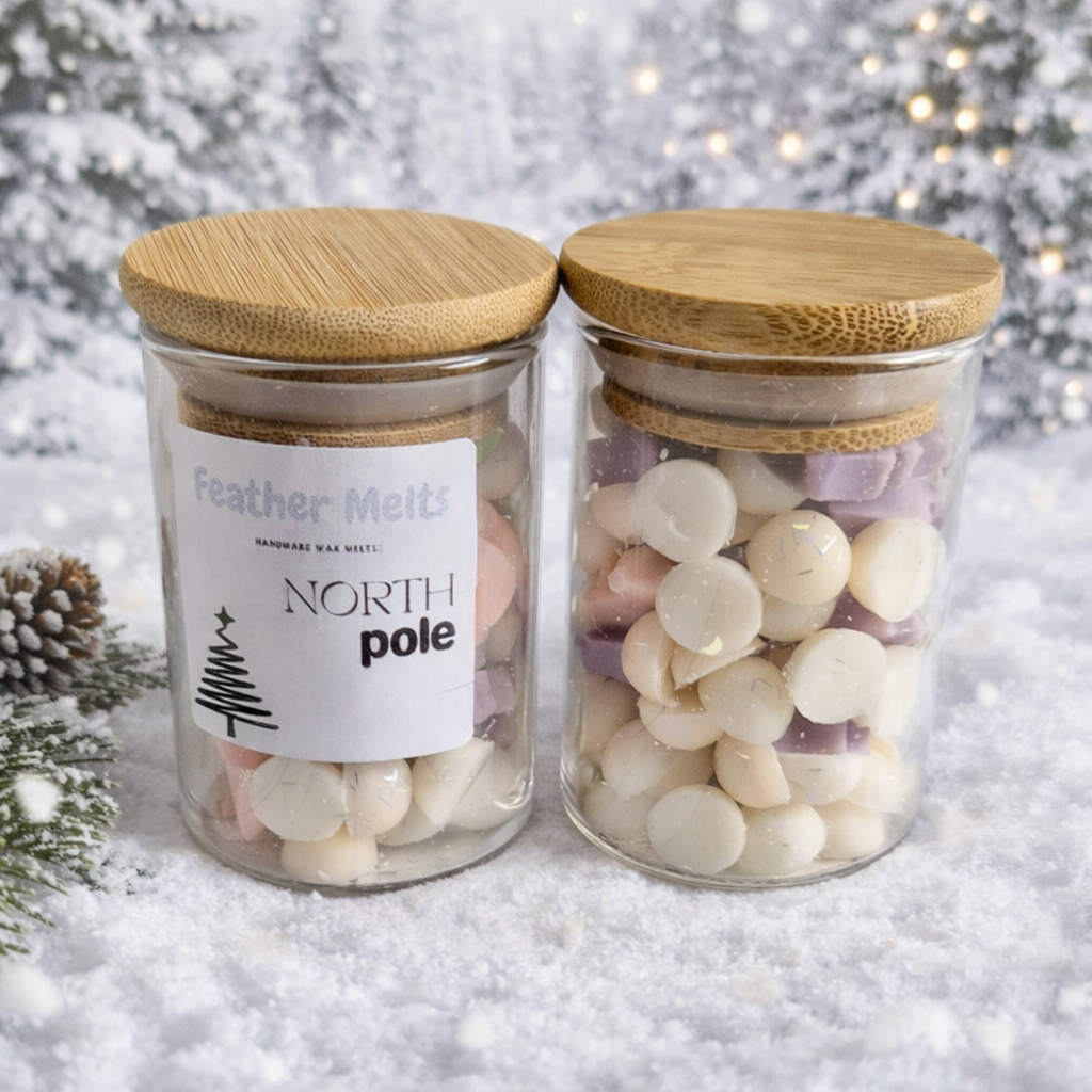 CLEARANCE North Pole Wax Melt Mini Shapes in Glass Jar