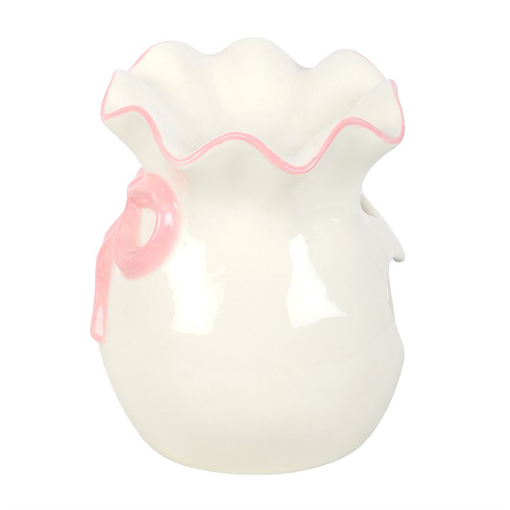 White & Pink Bow Ceramic Wax Warmer