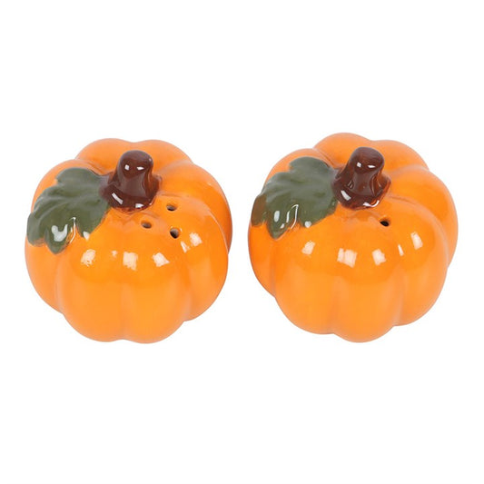 Orange Pumpkin Ceramic Salt & Pepper Shakers