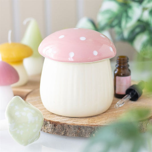 CLEARANCE Pink Mushroom Ceramic Wax Warmer