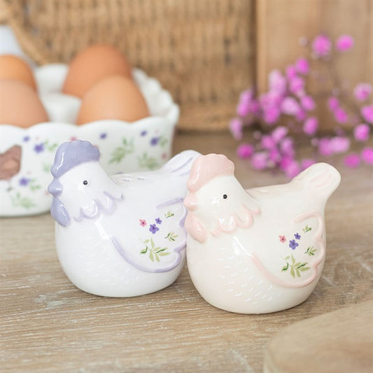 Chicken Hen Shaped Salt & Pepper Shakers