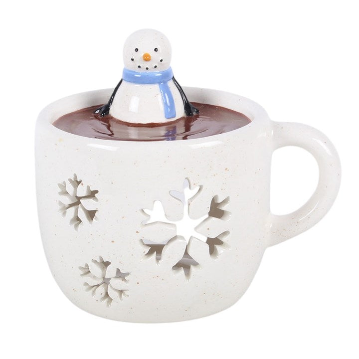 Snowman Hot Chocolate Ceramic Wax Warmer