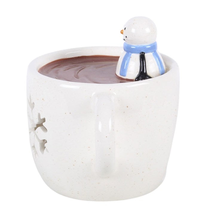 Snowman Hot Chocolate Ceramic Wax Warmer