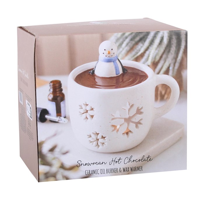 Snowman Hot Chocolate Ceramic Wax Warmer