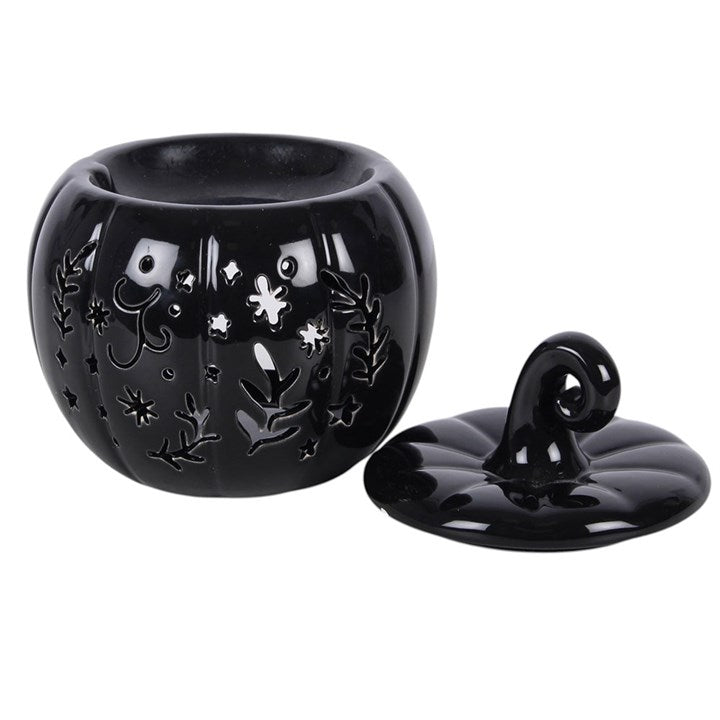 Black Folk Pumpkin Ceramic Wax Warmer