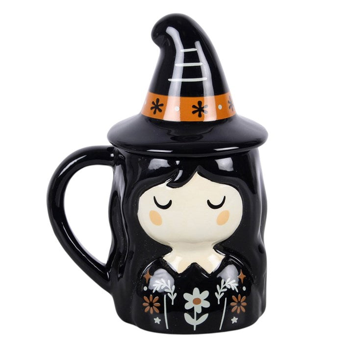 Frightful Folk Witch Ceramic Lidded Mug