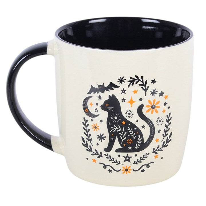 Frightful Folk Black Cat Ceramic Mug