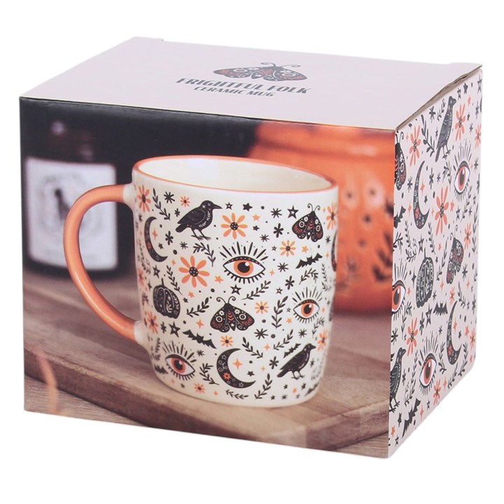 Frightful Folk Print Ceramic Mug