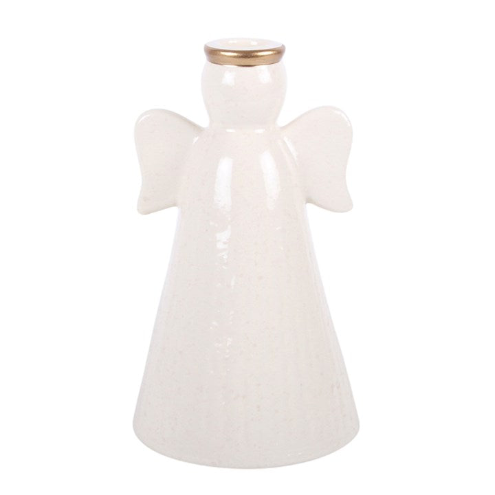 Star Angel Ceramic Taper Candle Holder