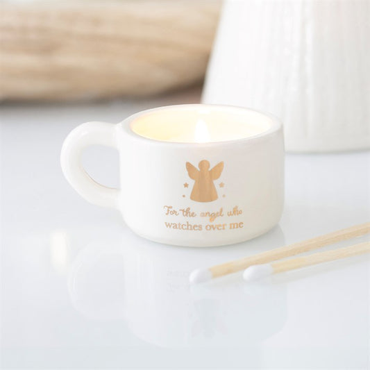 For The Angel Who Watches Over Me Ceramic Tealight Candle Holder
