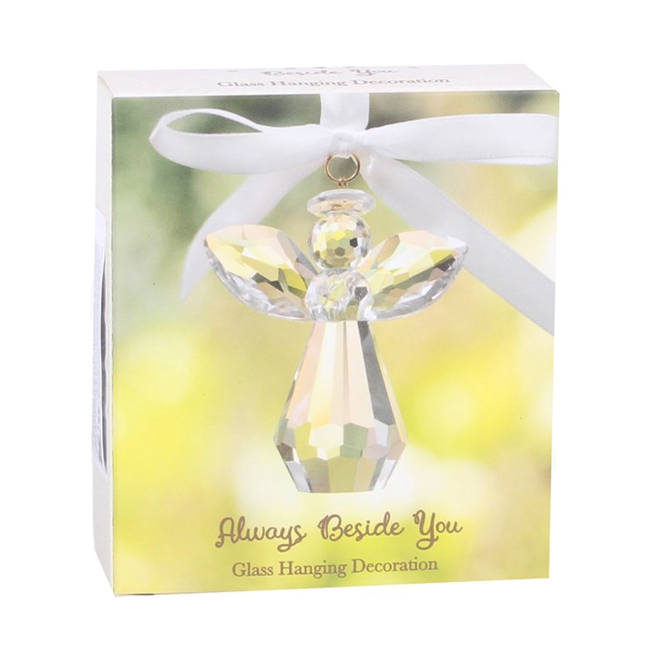 Always Beside You Faceted Glass Hanging Decoration