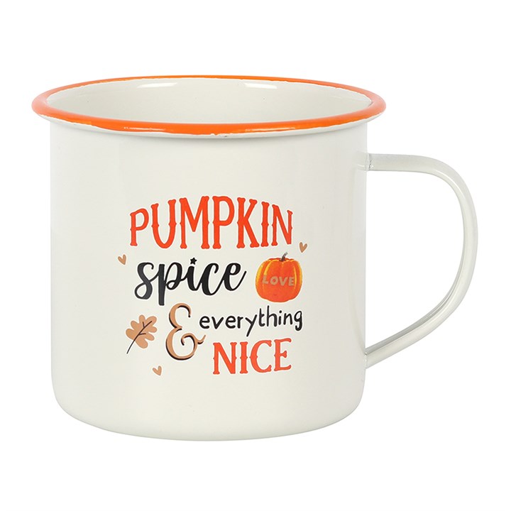 CLEARANCE Pumpkin Spice & Everything Nice Enamel Mug
