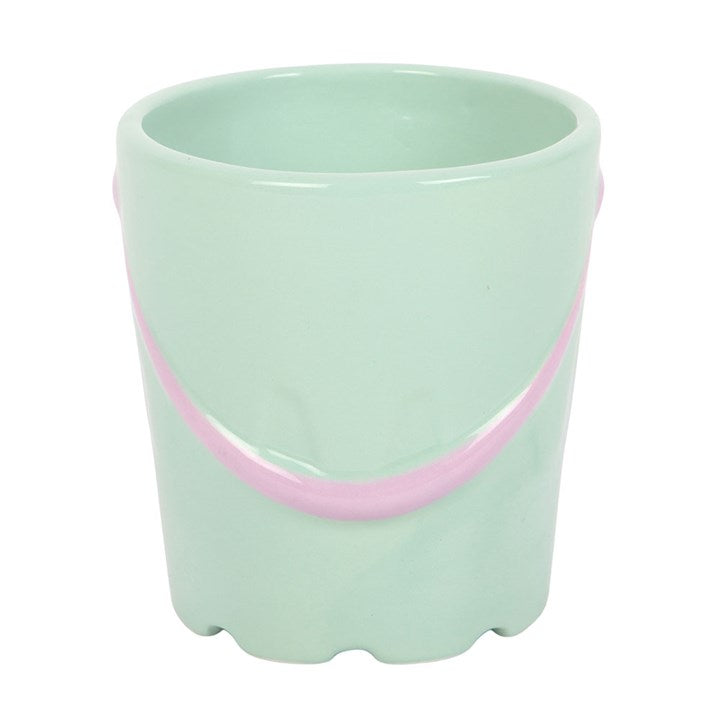 Pastel Bucket Shaped Mug & Spade Shaped Spoon