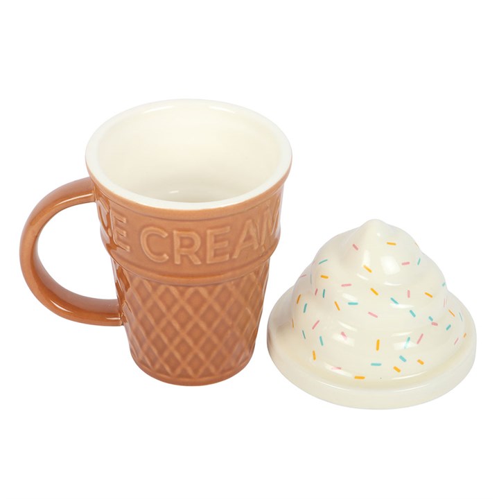 Ice-Cream Cone Shaped Lidded Mug
