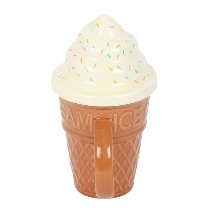 Ice-Cream Cone Shaped Lidded Mug