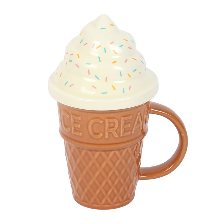 Ice-Cream Cone Shaped Lidded Mug