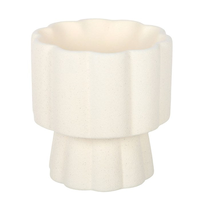 Scalloped Pedestal Ceramic Wax Warmer