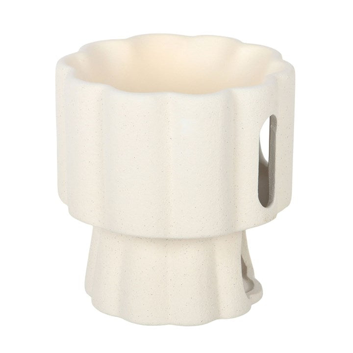 Scalloped Pedestal Ceramic Wax Warmer