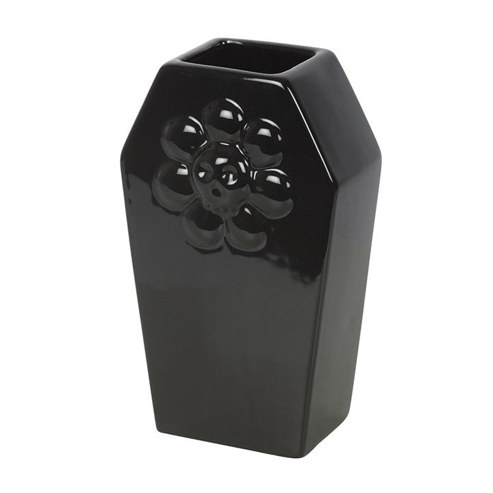 Black Coffin Ceramic Flower Vase
