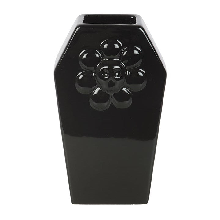Black Coffin Ceramic Flower Vase