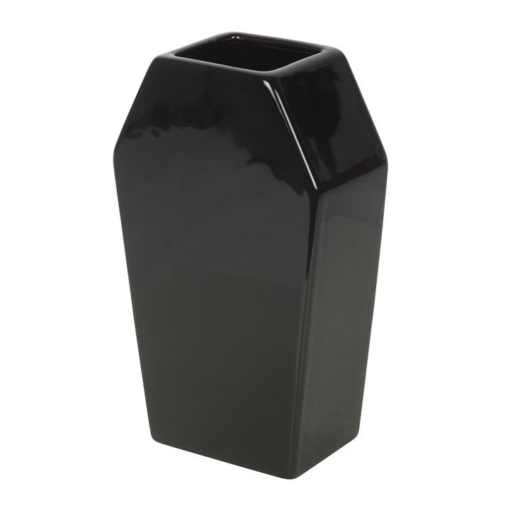 Black Coffin Ceramic Flower Vase
