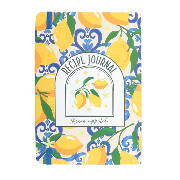 CLEARANCE Lemon Print A5 Recipe Journal Notebook Diary