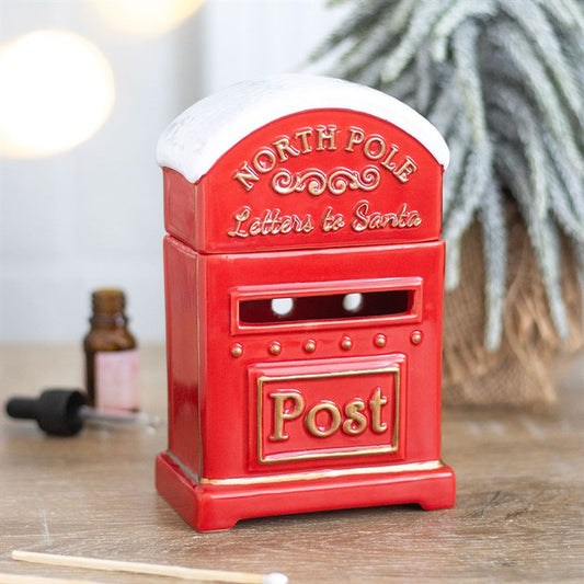 Letters to Santa Christmas Post Box Ceramic Wax Warmer & Oil Burner