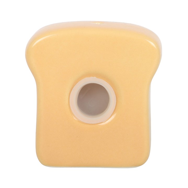 Kawaii Ceramic Toast Salt & Pepper Shakers in Toaster Holder