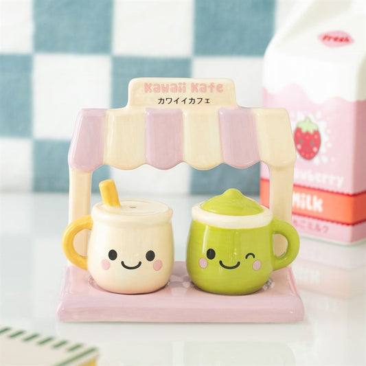 Kawaii Latte Ceramic Salt & Pepper Shakers