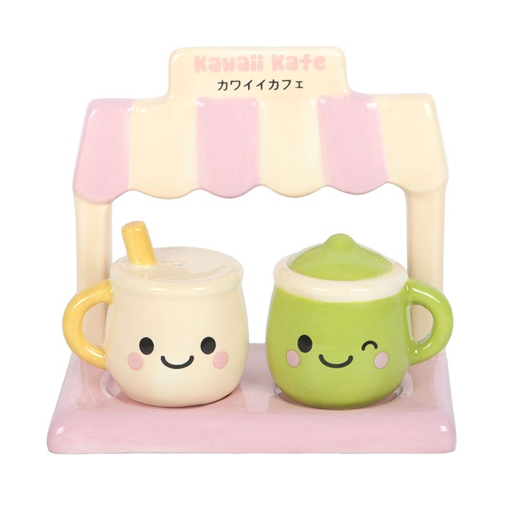 Kawaii Latte Ceramic Salt & Pepper Shakers
