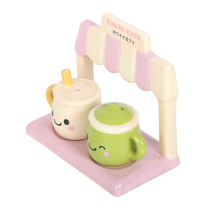 Kawaii Latte Ceramic Salt & Pepper Shakers