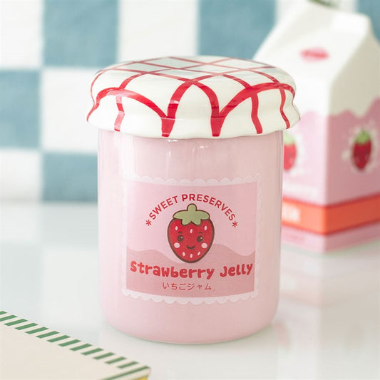 Kawaii Strawberry Jelly Jar Ceramic Wax Warmer