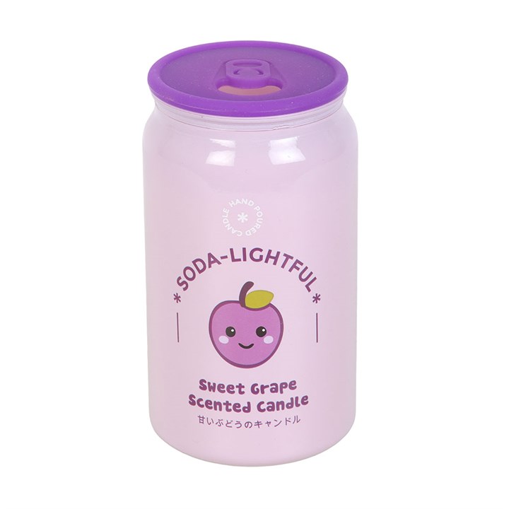 Kawaii Sweet Grape Scented Soda Can Candle