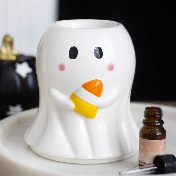 CLEARANCE Candy Corn Ghost Ceramic Wax Melter