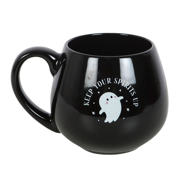 CLEARANCE Keep Your Spirits Up Ghost Rounded Ceramic Mug