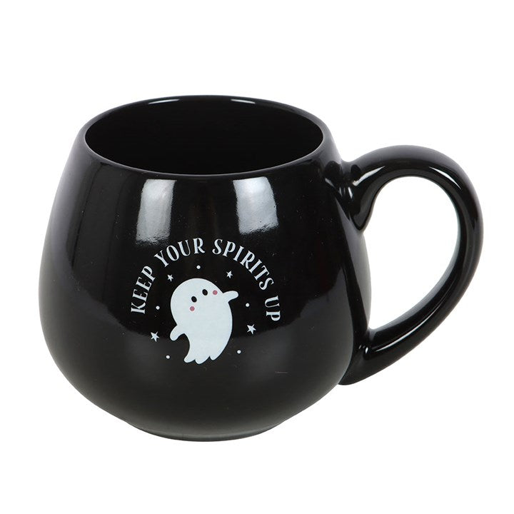 CLEARANCE Keep Your Spirits Up Ghost Rounded Ceramic Mug