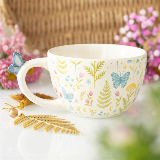 Luna Bloom Floral Print Teacup Mug