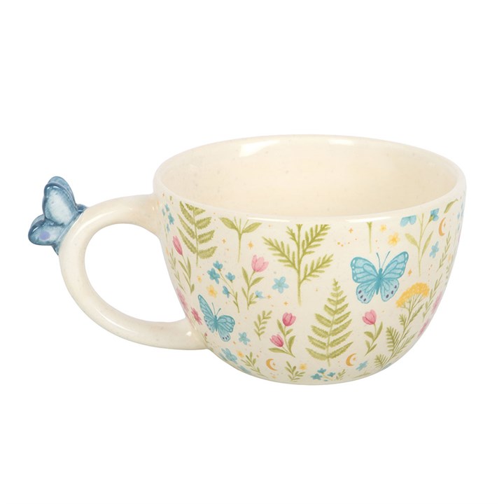 Luna Bloom Floral Print Teacup Mug