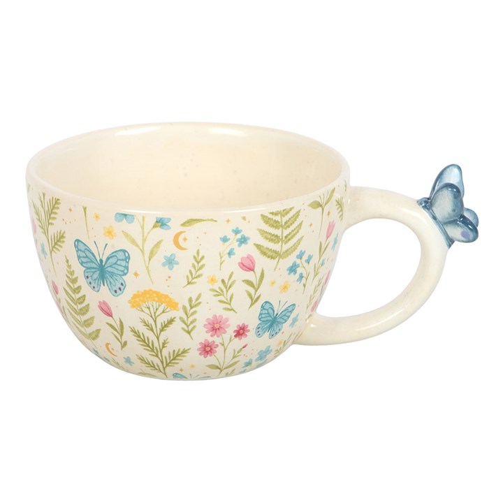 Luna Bloom Floral Print Teacup Mug