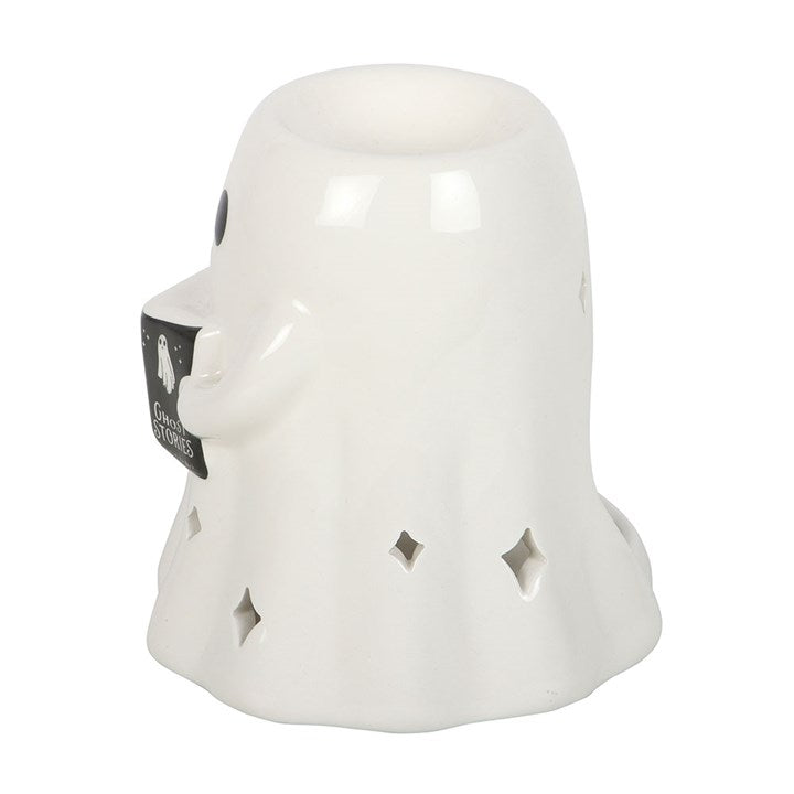 Ghost Stories, Ghost with Book Ceramic Wax Warmer