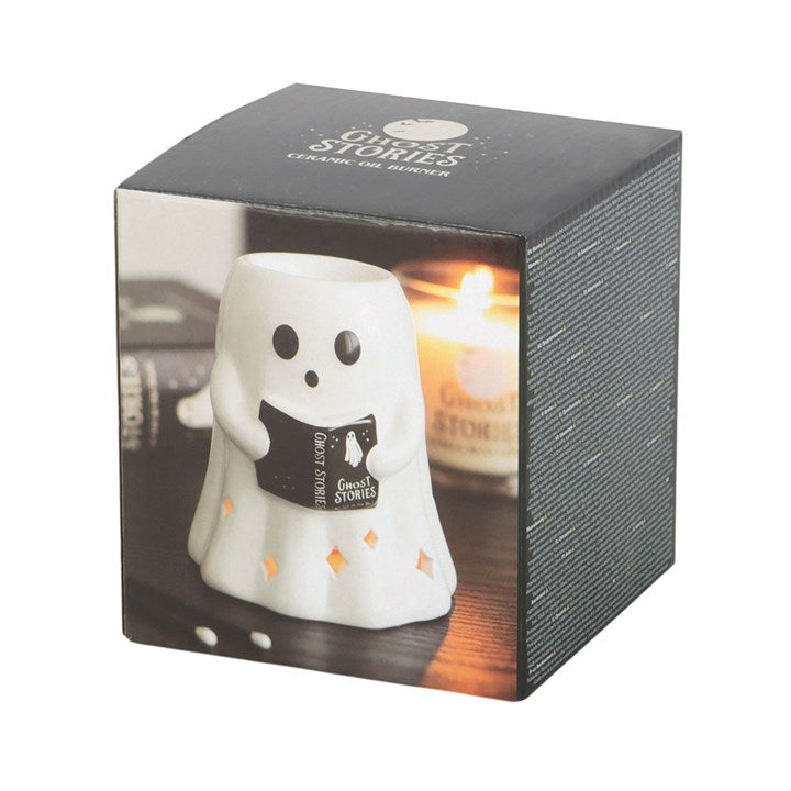 Ghost Stories, Ghost with Book Ceramic Wax Warmer