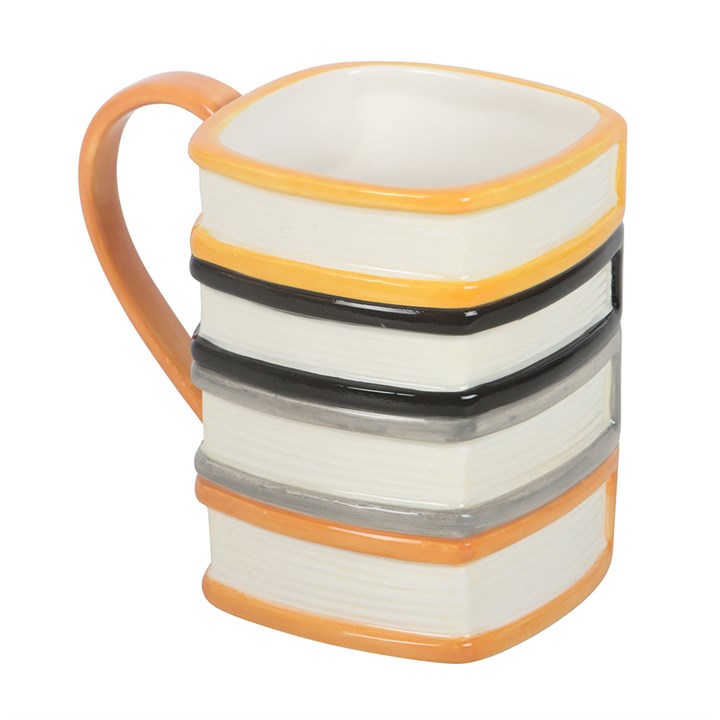The Haunted Library Book Stack Ceramic Mug