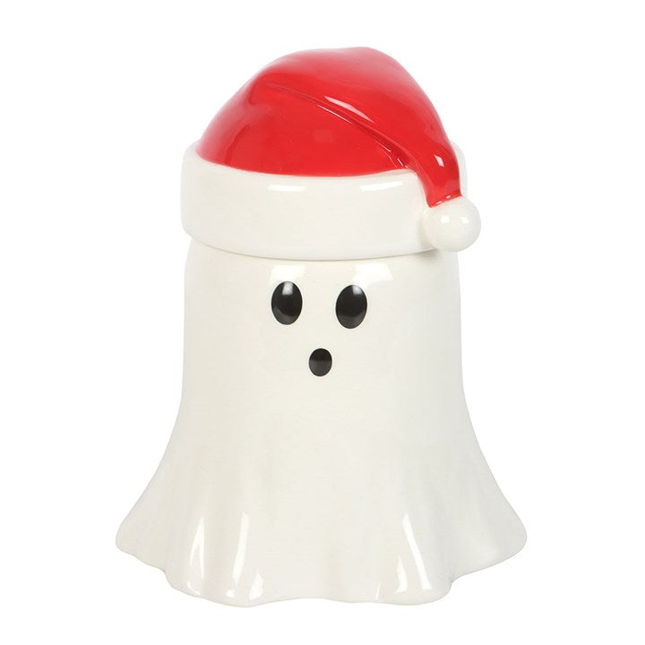 CLEARANCE Christmas Ghost With Santa Hat Ceramic Wax Warmer