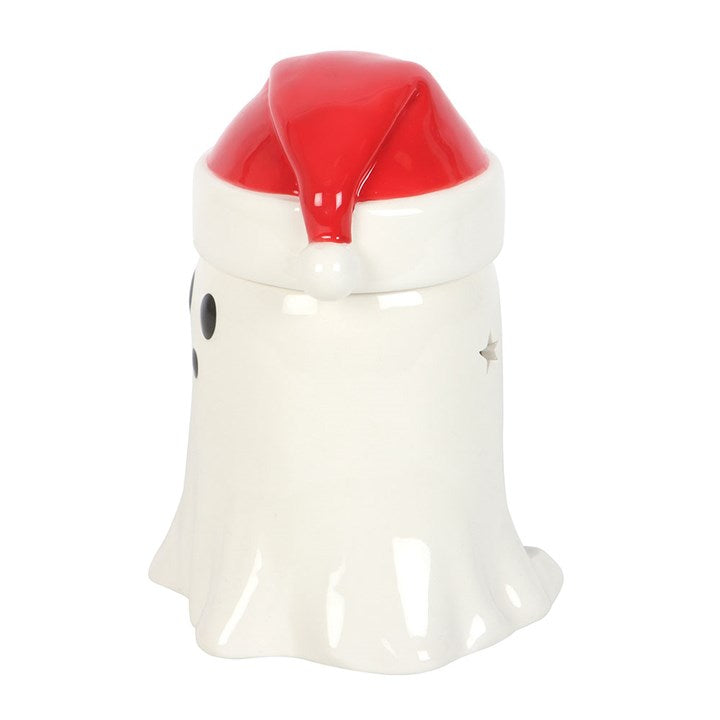 CLEARANCE Christmas Ghost With Santa Hat Ceramic Wax Warmer