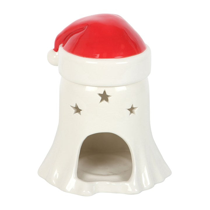 CLEARANCE Christmas Ghost With Santa Hat Ceramic Wax Warmer